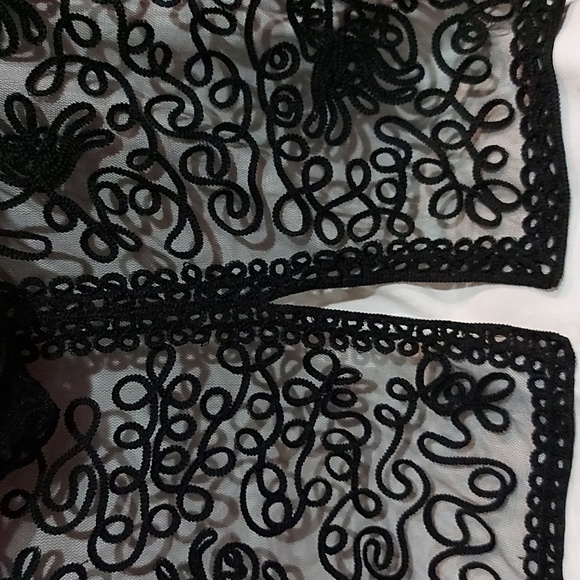 Black Sheer Lace Jacket Large Cover up - Picture 7 of 7